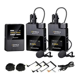 Wireless Lavalier Microphone,Comica BoomX-D2 2.4G